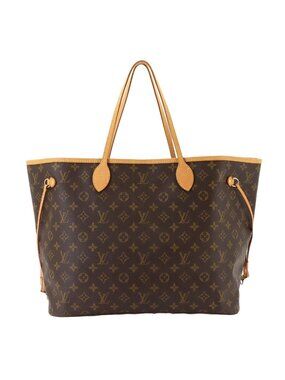 Louis Vuitton Monogram Neverfull GM Tote Bag Brown Gold
